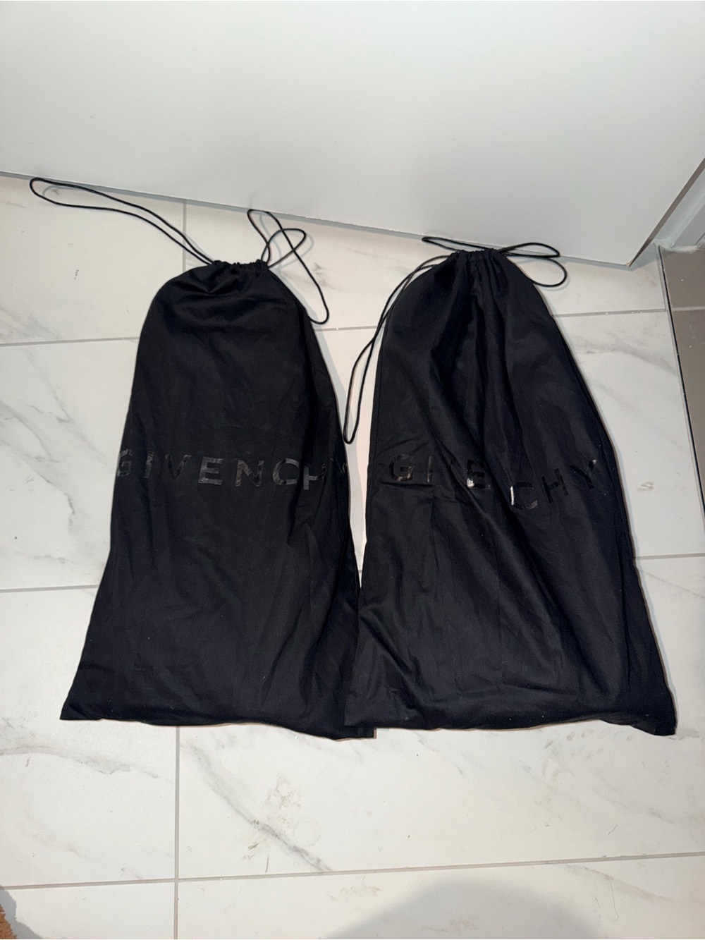Givenchy Black Wedge Knee Boots with Padlock Accent - Picture 2 of 8